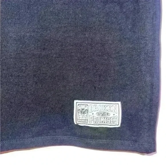 Broken Promises Black Sleeveless Collared Bodycon Graphic Polo Street Wear Dress - Picture 6 of 6